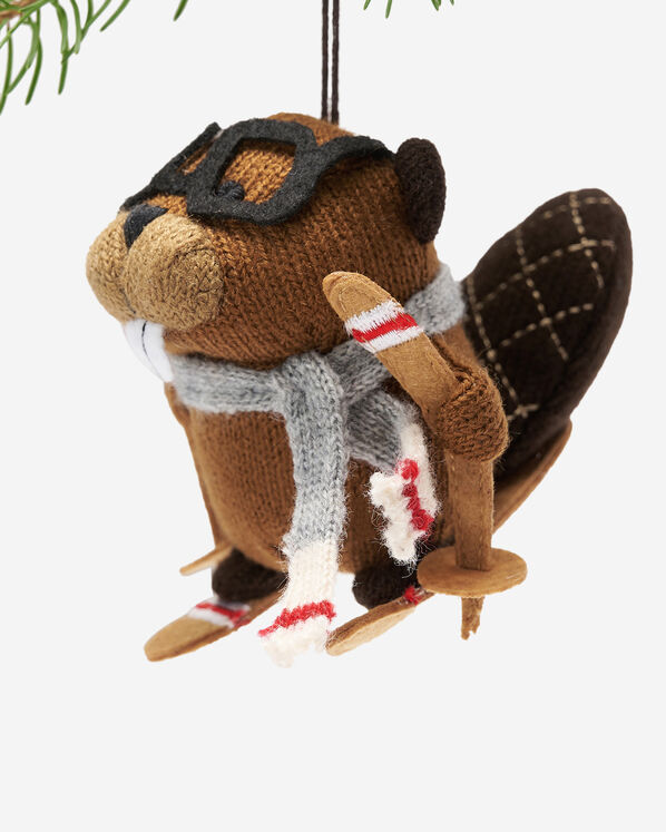 Skiing Beaver Ornament Skiing Beaver Ornament